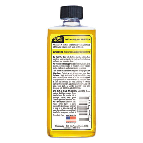 Image of Goo Gone® 2087 Original Cleaner, Citrus Scent, 8 Oz Bottle, 12/carton