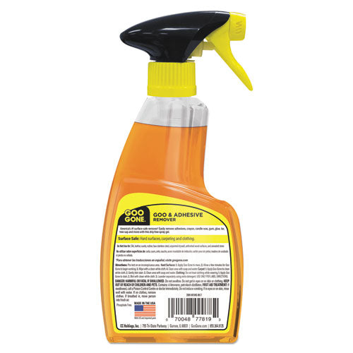 Image of Goo Gone® 2096 Spray Gel Cleaner, Citrus Scent, 12 Oz Spray Bottle, 6/carton