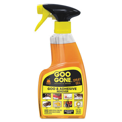 Image of Goo Gone® 2096EA Spray Gel Cleaner, Citrus Scent, 12 Oz Spray Bottle
