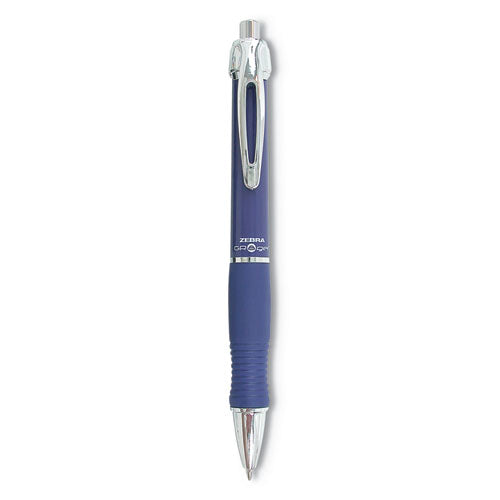 Image of Zebra® 42620 Sarasa Dry X10 Gel Pen, Retractable, Medium 0.7 mm, Blue Ink, Blue/Silver Barrel, 12/Pack