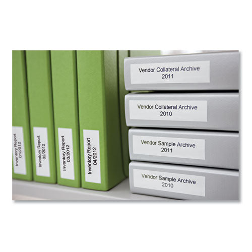 Image of DYMO® 2150471 D1 Standard Labels, 0.5" x 23 ft, Black Print on White Tape, 4/Pack