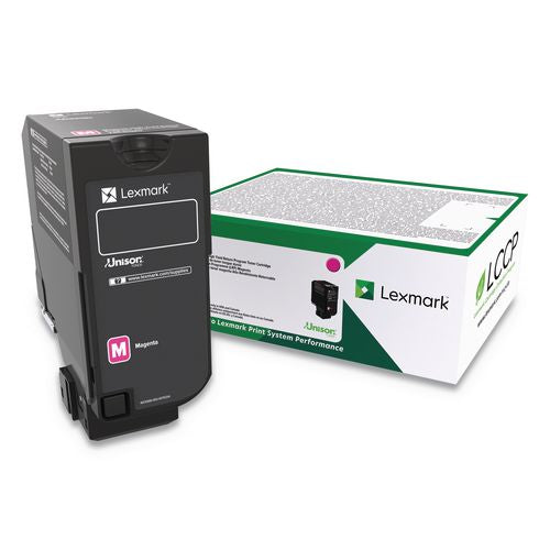 Image of Lexmark 74C0HMG 74c0hmg High-Yield Toner, 12,000 Page-Yield, Magenta