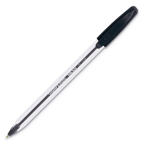 Image of Paper Mate® 2013154 Inkjoy 50st Ballpoint Pen, Stick, Medium 1 Mm, Black Ink, Clear Barrel, Dozen