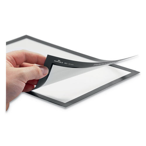 Image of Durable® 476823 DURAFRAME Sign Holder, 8.5 x 11, Silver Frame, 2/Pack