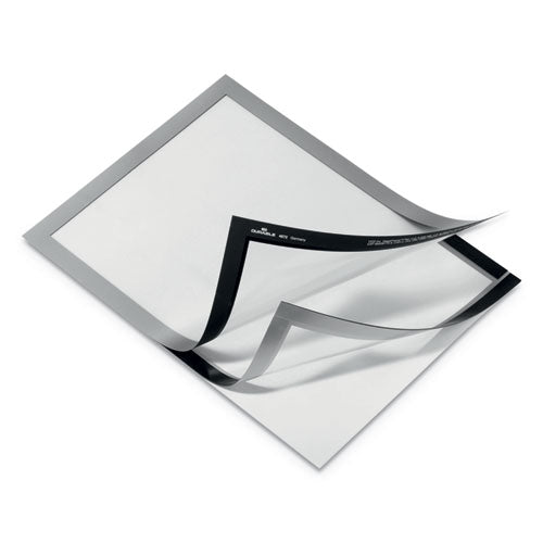 Image of Durable® 476823 DURAFRAME Sign Holder, 8.5 x 11, Silver Frame, 2/Pack