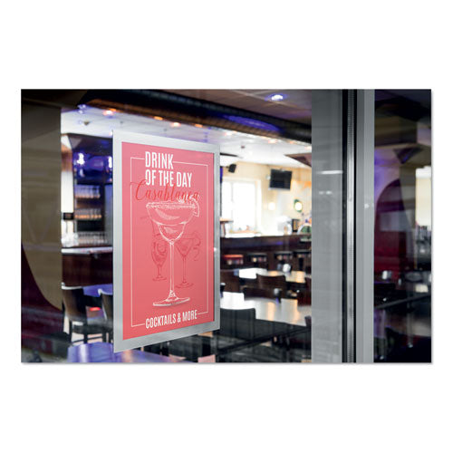 Image of Durable® 476823 DURAFRAME Sign Holder, 8.5 x 11, Silver Frame, 2/Pack