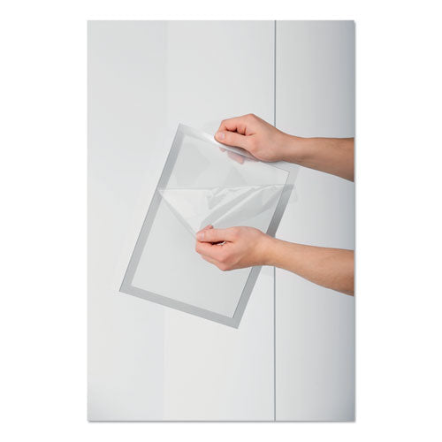 Image of Durable® 476823 DURAFRAME Sign Holder, 8.5 x 11, Silver Frame, 2/Pack