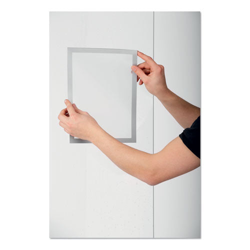 Image of Durable® 476823 DURAFRAME Sign Holder, 8.5 x 11, Silver Frame, 2/Pack