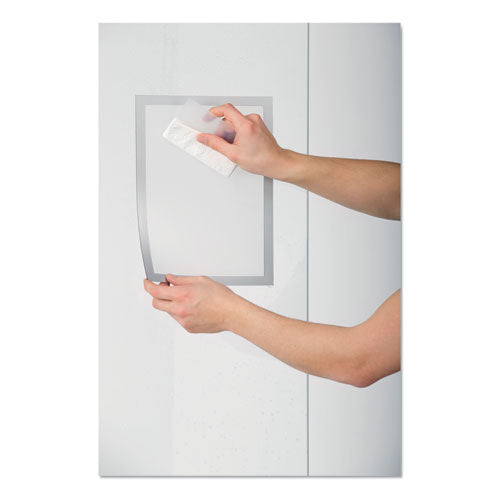 Image of Durable® 476823 DURAFRAME Sign Holder, 8.5 x 11, Silver Frame, 2/Pack