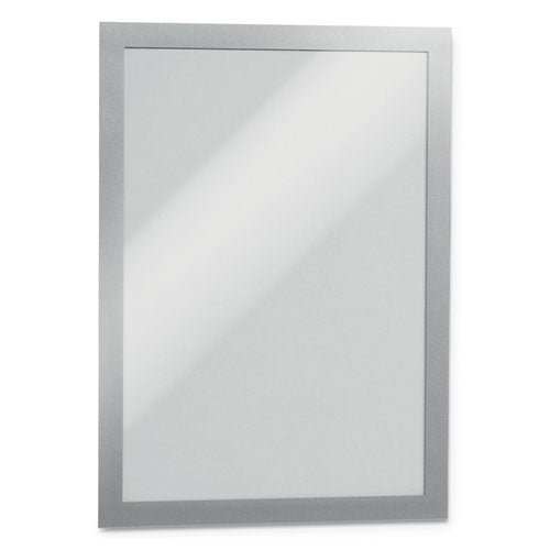 Image of Durable® 476823 DURAFRAME Sign Holder, 8.5 x 11, Silver Frame, 2/Pack