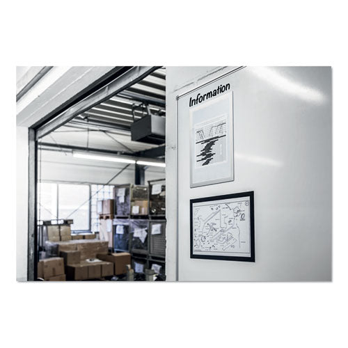 Image of Durable® 477101 Duraframe Magnetic Sign Holder, 8.5 X 11, Black Frame, 2/pack
