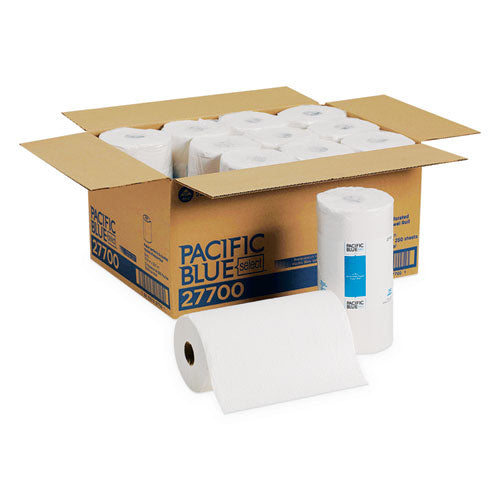 Image of Georgia Pacific® Professional 27700 Pacific Blue Select Two-Ply Perforated Paper Kitchen Roll Towels, 2-Ply, 11 x 8.8, White, 250/Roll, 12 Rolls/Carton