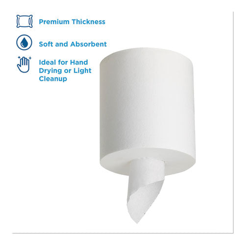 Image of Georgia Pacific® Professional 28124 SofPull CenterPull Perforated Paper Towels, 1-Ply, 7.8 x 15, White, 320/Roll, 6 Rolls/Carton