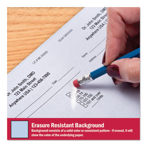 Image of DocuGard PRB04541 Medical Security Papers, 24-lb Bond Weight, 8.5 x 11, Blue, 500/Ream
