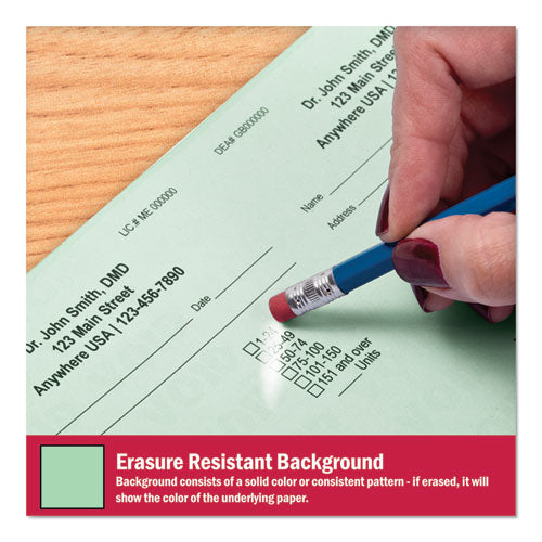 Image of DocuGard 04542 Medical Security Papers, 24 lb Bond Weight, 8.5 x 11, Green, 500/Ream