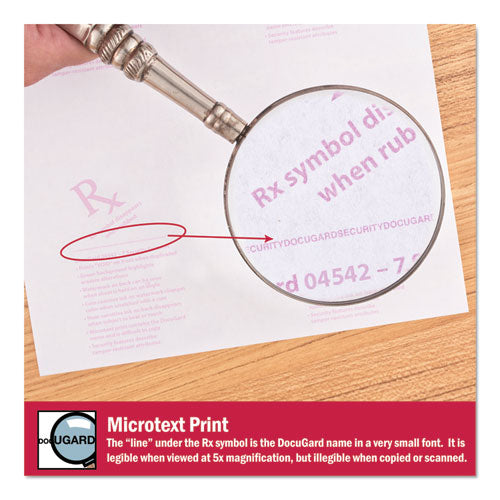 Image of DocuGard PRB04545 Medical Security Papers, 24 lb Bond Weight, 8.5 x 11, Blue, 500/Ream