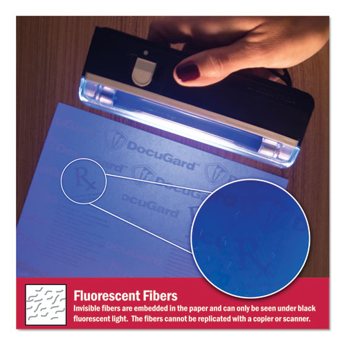 Image of DocuGard 04543 Medical Security Papers, 24 lb Bond-Weight, 8.5 x 11, Blue, 500/Ream