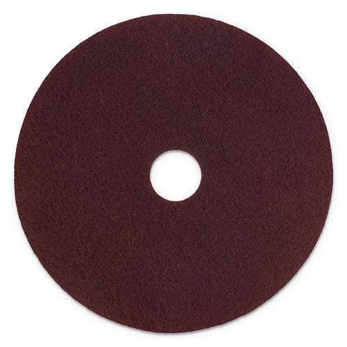 Image of Scotch-Brite SPPP20 Surface Preparation Pad Plus, 20" Diameter, Maroon, 5/carton