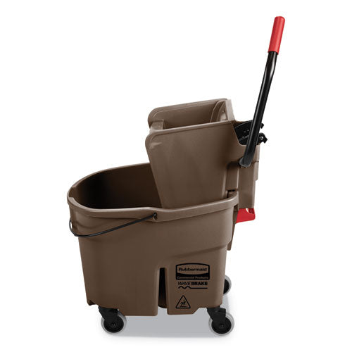 Image of Rubbermaid® Commercial FG758088BRN Wavebrake 2.0 Bucket/wringer Combos, Side-Press, 35 Qt, Plastic, Brown