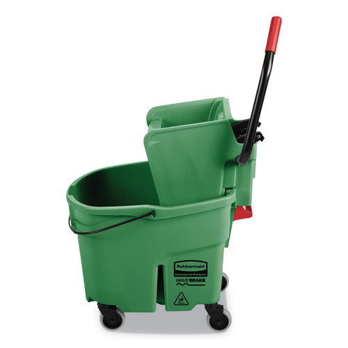 Image of Rubbermaid® Commercial FG758888GRN Wavebrake 2.0 Bucket/wringer Combos, Side-Press, 35 Qt, Plastic, Green