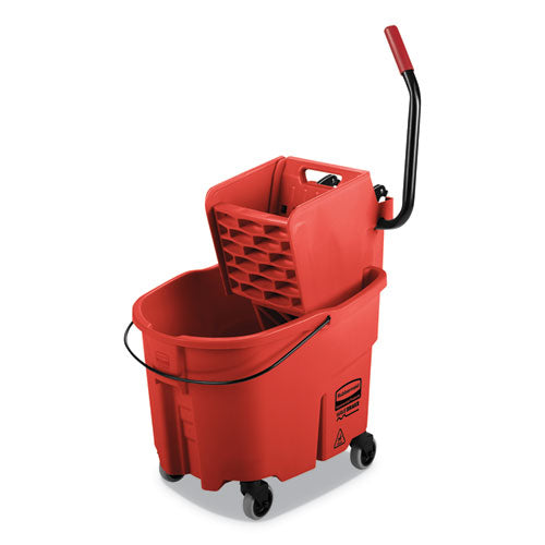 Image of Rubbermaid® Commercial FG758888RED Wavebrake 2.0 Bucket/wringer Combos, Side-Press, 35 Qt, Plastic, Red