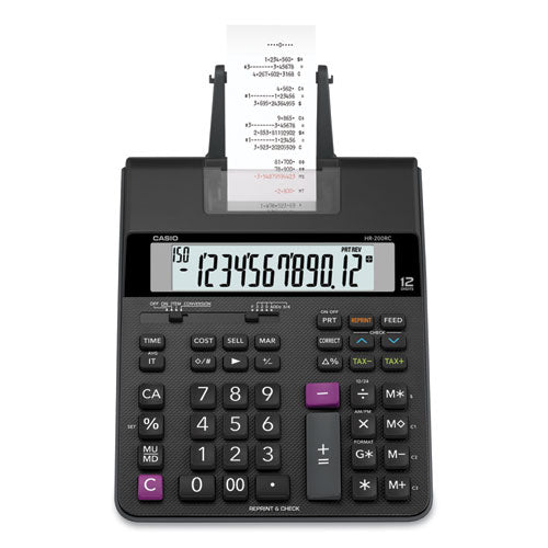 Image of Casio® HR-200RC HR200RC Printing Calculator, Black/Red Print, 2.4 Lines/Sec