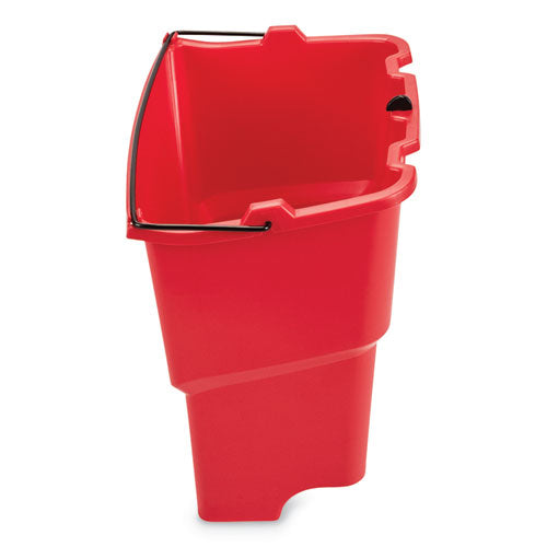 Image of Rubbermaid® Commercial 2064907 Wavebrake 2.0 Dirty Water Bucket, 18 Qt, Plastic, Red