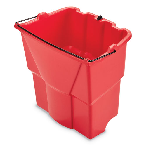 Image of Rubbermaid® Commercial 2064907 Wavebrake 2.0 Dirty Water Bucket, 18 Qt, Plastic, Red
