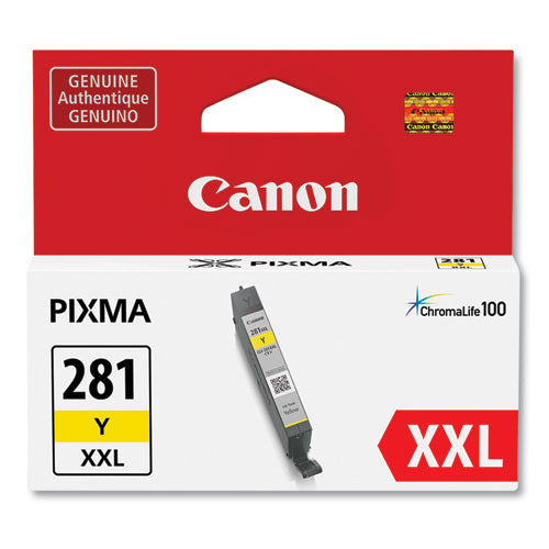 Image of Canon® 1982C001 1982c001 (cli-281xxl) Chromalife100 Ink, Yellow
