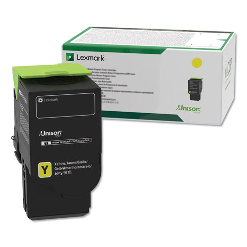 Image of Lexmark C231HY0 C231hy0 Return Program High-Yield Toner, 2,300 Page-Yield, Yellow