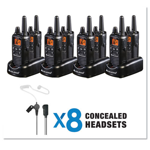Image of Midland® LXT600BBX4 LXT600BBX4 FRS Business Bundle, 8 Radios, 1 W, 36 Channels