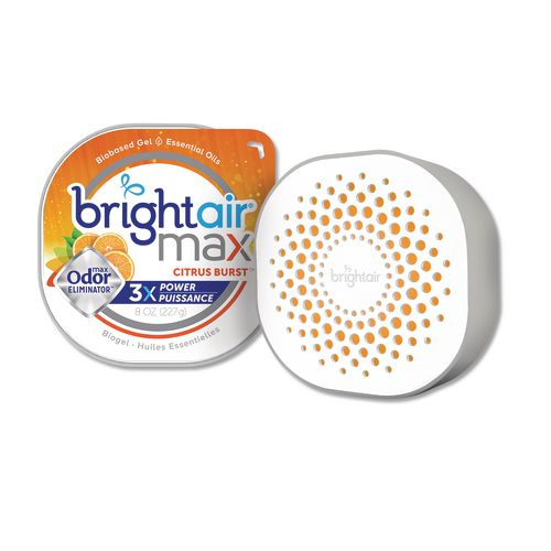 Image of BRIGHT Air® 900436EA Max Odor Eliminator Air Freshener, Citrus Burst, 8 Oz Jar