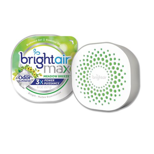 Image of BRIGHT Air® 900438EA Max Odor Eliminator Air Freshener, Meadow Breeze, 8 Oz Jar