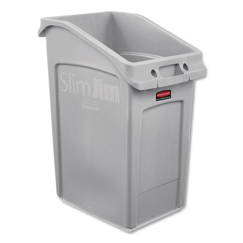 Image of Rubbermaid® Commercial 2026721 Slim Jim Under-Counter Container, 23 Gal, Polyethylene, Gray