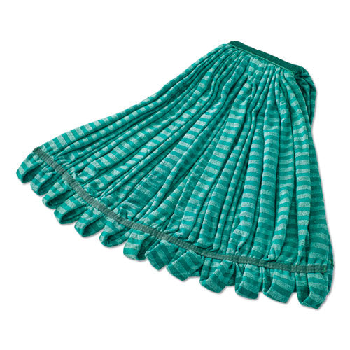 Image of RubbermaidÂ® Commercial Microfiber Tube Wet Mop, Microfiber, 1" Headband, Green