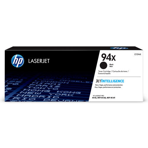 Image of HP CF294X HP 94x, (cf294x) High-Yield Black Original Laserjet Toner Cartridge
