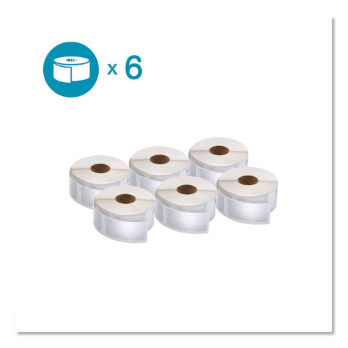Image of DYMO® 2050764 LW Multipurpose Labels, 1" x 2.13", White, 500 Labels/Roll, 6 Rolls/Pack