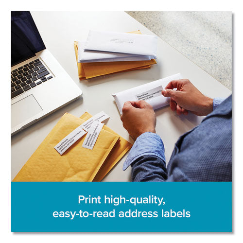 Image of DYMOÂ® LW Address Labels, 1.13" x 3.5", White, 130 Labels/Roll, 6 Rolls/Pack