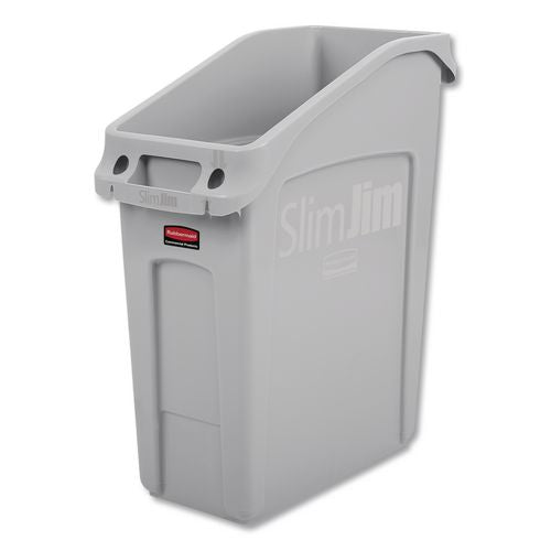 Image of Rubbermaid® Commercial 2026695 Slim Jim Under-Counter Container, 13 Gal, Polyethylene, Gray