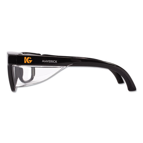 Image of KleenGuard 49309 Maverick Safety Glasses, Black Full Frame, Clear Dual Lens, 12/Box