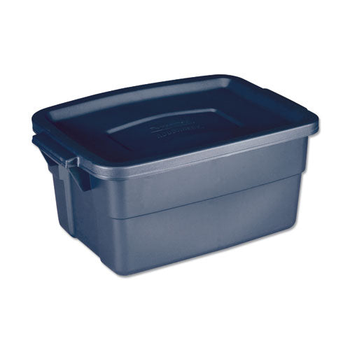 Image of Rubbermaid® RMRT030003 Roughneck Storage Box, 3 Gal, 10.63" X 15.69" X 7", Dark Indigo Metallic