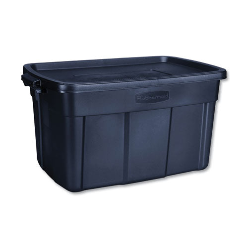 Image of Rubbermaid® RMRT310000 Roughneck Storage Box, 31 Gal, 20.4" X 32.3" X 16.7", Dark Indigo Metallic