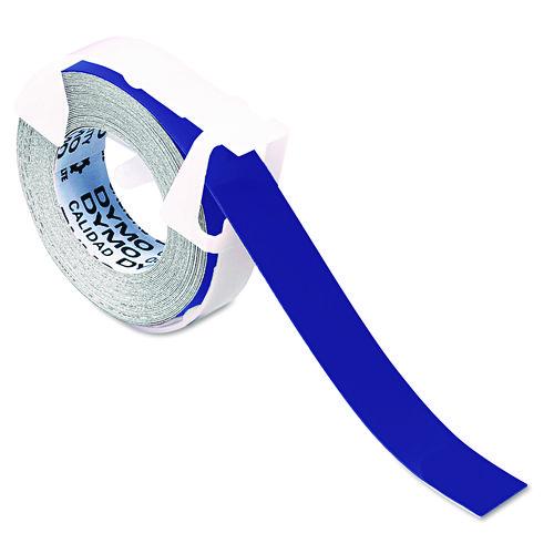 Image of DYMO® 520106 Self-Adhesive Glossy Labeling Tape For Embossers, 0.37" X 12 Ft Roll, Blue