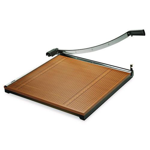 Image of X-ACTO® 26624 Square Commercial Grade Wood Base Guillotine Trimmer, 20 Sheets, 24" Cut Length, 24 X 24