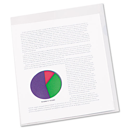 Image of Pendaflex® 61504EE Poly Color Transparent File Jackets, Letter Size, Clear, 50/box
