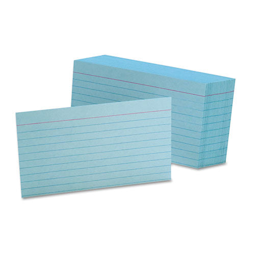 Image of Oxford 7321 BLU Ruled Index Cards, 3 X 5, Blue, 100/pack