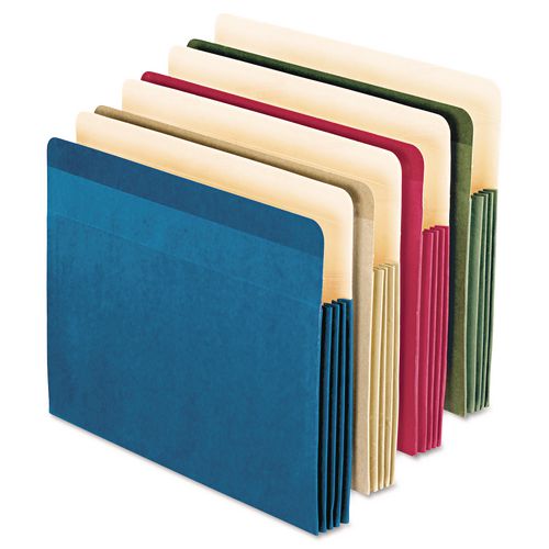 Image of Pendaflex® 90164EE Recycled Colored File Pocket, 3.5" Expansion, Letter Size, Assorted Colors, 4/Pack
