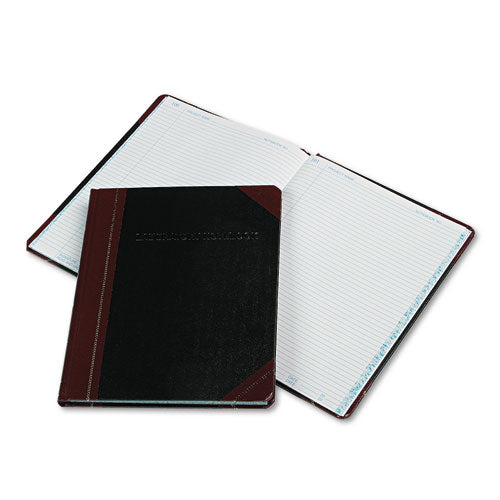 Image of Boorum & Pease® L21-150-R Laboratory Notebook, Data/Lab-Record Format, Black/Red Cover, (150) 10.38 x 8.13 Sheets