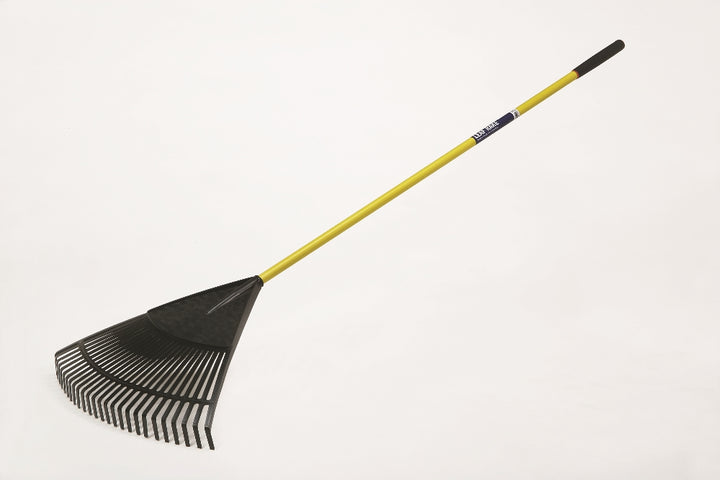 Bow Rake, Leaf, ABS Head, 26 Tines, Industrial Grade, 51" Fiberglass Handle, Cushioned-Grip