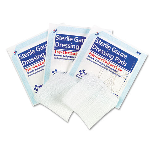 Image of First Aid Only FAE-5000 Smartcompliance Gauze Pads, Sterile, 8-Ply, 2 X 2, 5 Dual-Pads/pack